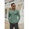 COOFANDY Men’s Henley Shirts Long Sleeve Casual Button Shirts Fashion Lightweight Pullover Shirts(Dark Green)