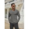 COOFANDY Men’s Henley Shirts Long Sleeve Casual Button Shirts Fashion Lightweight Pullover Shirts(Dark Grey)