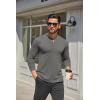 COOFANDY Men’s Henley Shirts Long Sleeve Casual Button Shirts Fashion Lightweight Pullover Shirts(Dark Grey)