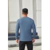 COOFANDY Men’s Henley Shirts Long Sleeve Casual Button Shirts Fashion Lightweight Pullover Shirts(Denim Blue)