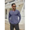 COOFANDY Men’s Henley Shirts Long Sleeve Casual Button Shirts Fashion Lightweight Pullover Shirts(Navy Blue)
