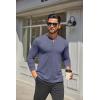 COOFANDY Men’s Henley Shirts Long Sleeve Casual Button Shirts Fashion Lightweight Pullover Shirts(Navy Blue)