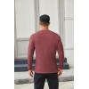 COOFANDY Men’s Henley Shirts Long Sleeve Casual Button Shirts Fashion Lightweight Pullover Shirts(Wine Red)