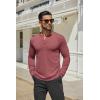 COOFANDY Men’s Henley Shirts Long Sleeve Casual Button Shirts Fashion Lightweight Pullover Shirts(Wine Red)