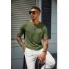 COOFANDY Men’s Henley Shirts Short Sleeve Casual Summer Basic T Shirt Soild Button Tee Top(A-army Green)