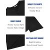 COOFANDY Men’s Henley Shirts Short Sleeve Casual Summer Basic T Shirt Soild Button Tee Top(A-black)