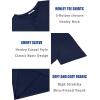 COOFANDY Men’s Henley Shirts Short Sleeve Casual Summer Basic T Shirt Soild Button Tee Top(A-navy Blue)