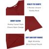 COOFANDY Men’s Henley Shirts Short Sleeve Casual Summer Basic T Shirt Soild Button Tee Top(A-wine Red)
