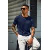 COOFANDY Men’s Henley Shirts Short Sleeve Casual Summer Basic T Shirt Soild Button Tee Top(B-2 Pack Navy Blue/Khaki)