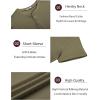 COOFANDY Men’s Henley Shirts Short Sleeve Casual Tee Summer Button Henley Soild T Shirts(Army Green)