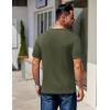 COOFANDY Men’s Henley Shirts Short Sleeve Fashion Casual T-Shirts Summer Button Basic Tee(Army Green)