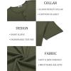 COOFANDY Men’s Henley Shirts Short Sleeve Fashion Casual T-Shirts Summer Button Basic Tee(Army Green)