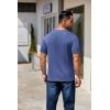 COOFANDY Men’s Henley Shirts Short Sleeve Fashion Casual T-Shirts Summer Button Basic Tee(Azure Blue)