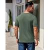 COOFANDY Men’s Henley Shirts Short Sleeve Fashion Casual T-Shirts Summer Button Basic Tee(Green)