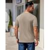 COOFANDY Men’s Henley Shirts Short Sleeve Fashion Casual T-Shirts Summer Button Basic Tee(Khaki)