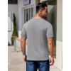 COOFANDY Men’s Henley Shirts Short Sleeve Fashion Casual T-Shirts Summer Button Basic Tee(Light Grey)