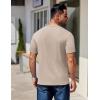 COOFANDY Men’s Henley Shirts Short Sleeve Fashion Casual T-Shirts Summer Button Basic Tee(Light Khaki)