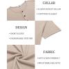 COOFANDY Men’s Henley Shirts Short Sleeve Fashion Casual T-Shirts Summer Button Basic Tee(Light Khaki)