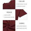 COOFANDY Men’s Henley Shirts Short Sleeve Fashion Casual T-Shirts Summer Button Basic Tee(Wine Red)