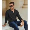 COOFANDY Men’s Henley T-Shirt Long Sleeve Casual Lightweight Pullover Shirts Soft Stretch Basic Tees Fall Tops(Black)