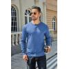 COOFANDY Men’s Henley T-Shirt Long Sleeve Casual Lightweight Pullover Shirts Soft Stretch Basic Tees Fall Tops(Blue)