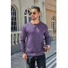 COOFANDY Men’s Henley T-Shirt Long Sleeve Casual Lightweight Pullover Shirts Soft Stretch Basic Tees Fall Tops(Purple)