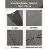 COOFANDY Men’s Herringbone Tweed Suit Vests Slim Fit Waistcoat Casual Business Dress Vest(Dark Grey)