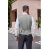 COOFANDY Men’s Herringbone Tweed Suit Vests Slim Fit Waistcoat Casual Business Dress Vest(Grey)