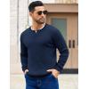 COOFANDY Men’s Knit Henley Sweater Long Sleeve Button Down Fall Sweaters and Pullovers(Blue Violet)