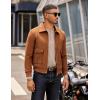 COOFANDY Mens Knit Henley T-Shirts Dress Long Sleeve Sweater Casual Collarless Quarter Button Pullover(Apricot)