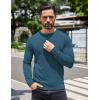 COOFANDY Mens Knit Henley T-Shirts Dress Long Sleeve Sweater Casual Collarless Quarter Button Pullover(Dark Blue)