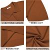 COOFANDY Mens Knit Polo Shirts Casual Short Sleeve Button Down Polo Shirt Classic Golf Shirts(Caramel)