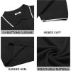 COOFANDY Mens Knit Polo Shirts Casual Short Sleeve Button Down Polo Shirt Classic Golf Shirts(E-black White Striped)