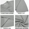 COOFANDY Mens Knit Polo Shirts Casual Short Sleeve Button Down Polo Shirt Classic Golf Shirts(Grey)