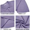 COOFANDY Mens Knit Polo Shirts Casual Short Sleeve Button Down Polo Shirt Classic Golf Shirts(Light Purple)