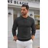 COOFANDY Men’s Knit Polo Shirts Long Sleeve Casual Button Down Ribbed Polo Shirt Fashion Golf Shirts(Black)