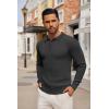 COOFANDY Men’s Knit Polo Shirts Long Sleeve Casual Button Down Ribbed Polo Shirt Fashion Golf Shirts(Black)