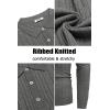 COOFANDY Men’s Knit Polo Shirts Long Sleeve Casual Button Down Ribbed Polo Shirt Fashion Golf Shirts(Dark Grey)