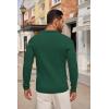 COOFANDY Men’s Knit Polo Shirts Long Sleeve Casual Button Down Ribbed Polo Shirt Fashion Golf Shirts(Green)