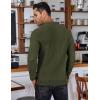 COOFANDY Men’s Knit Polo Shirts Long Sleeve Sweater Polo Lightweight Fashion Casual Collared T Shirts(Army Green)