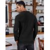 COOFANDY Men’s Knit Polo Shirts Long Sleeve Sweater Polo Lightweight Fashion Casual Collared T Shirts(Black)