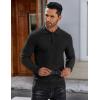 COOFANDY Men’s Knit Polo Shirts Long Sleeve Sweater Polo Lightweight Fashion Casual Collared T Shirts(Black)