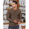 COOFANDY Men’s Knit Polo Shirts Long Sleeve Sweater Polo Lightweight Fashion Casual Collared T Shirts(Dark Coffee)