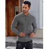 COOFANDY Men’s Knit Polo Shirts Long Sleeve Sweater Polo Lightweight Fashion Casual Collared T Shirts(Dark Grey)