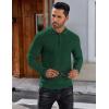 COOFANDY Men’s Knit Polo Shirts Long Sleeve Sweater Polo Lightweight Fashion Casual Collared T Shirts(Green)
