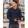 COOFANDY Men’s Knit Polo Shirts Long Sleeve Sweater Polo Lightweight Fashion Casual Collared T Shirts(Navy Blue)