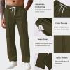COOFANDY Men’s Knit Sweatpants Lightweight Open Bottom Casual Pants Drawstring Jogger Yoga Pants with Pockets(Army Green)