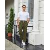 COOFANDY Men’s Knit Sweatpants Lightweight Open Bottom Casual Pants Drawstring Jogger Yoga Pants with Pockets(Army Green)