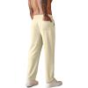 COOFANDY Men’s Knit Sweatpants Lightweight Open Bottom Casual Pants Drawstring Jogger Yoga Pants with Pockets(Beige)