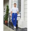 COOFANDY Men’s Knit Sweatpants Lightweight Open Bottom Casual Pants Drawstring Jogger Yoga Pants with Pockets(Blue)